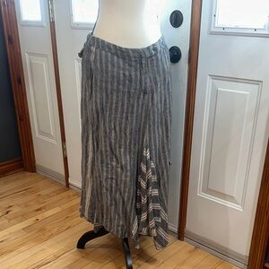 Lauren Vidal Striped Gray Women's Skirt
